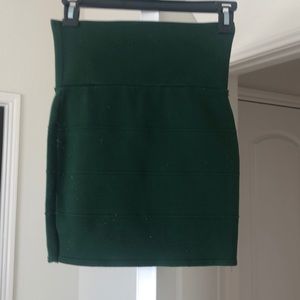 Green banded skirt
